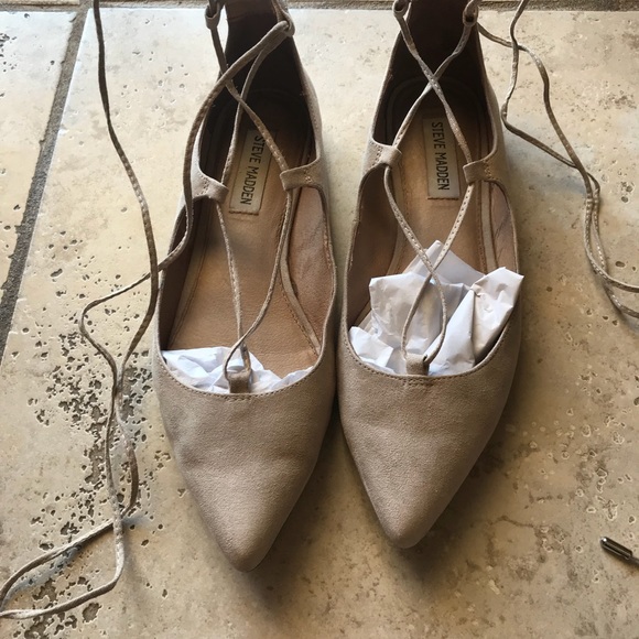 Steve Madden Blush Lecrew Lace-up flats Size 7.5 - Picture 5 of 6